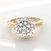 0.80 Carat Round Diamond Cluster Ring in 18ct Solid Yellow Gold