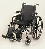 Adult Lightweight Wheelchair, Detachable Armrests, Elevating footrests
