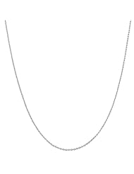 14 Karat White Gold 1-mm Round Cable Chain (24 inch)