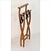 Wooden Mallet WallSaver Luggage Rack,Tapestry Straps, Mahogany