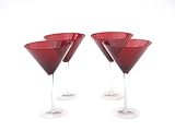 Certified International Ruby 12-ounce Martini ,Set of 4