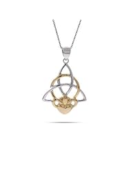 Sterling Silver Claddagh Trinity Knot Pendant