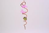 16 In. Butterfly Copper Wind Spinner w/green sphere