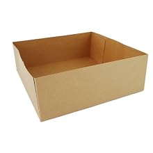 Southern Champion Tray 0121 Kraft Paperboard 4 Corner Pop Up Food and Drink Stadium Tray, 10-1/2" Length x 10-1/2" Width x 3-11/16" Height (Case of 200)