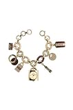 DKNY NY4357 Ladies Gold Dial Charm Bracelet Watch