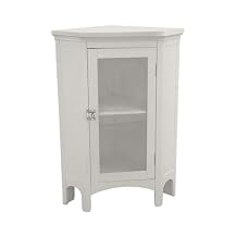 Madison Avenue Corner Floor Cabinet - White