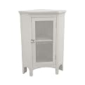 Madison Avenue Corner Floor Cabinet - White