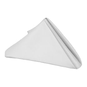 20 Inch Polyester Napkins White - Dozen20 Inch Polyester Napkins - Dozen