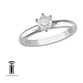 14KW 1/2 ct Round Tiffany Solitare Ring