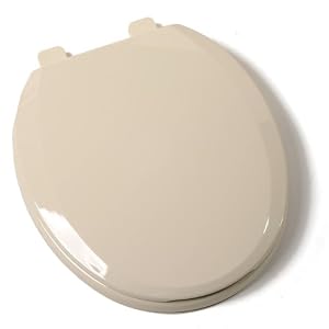 Comfort Seats C1B3R7S-01 EZ Close Standard Plastic Toilet Seat, Round, Bone