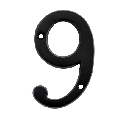 (#9) BOLTON 3 Inch Solid Brass Dark Oil Bronze Finish House Number Raised 1/6