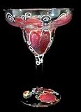 Review BELLISSIMO!  / Hearts of Fire Design - Hand Painted - Margarita - 9 oz.