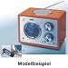Produkt-Bild: AEG MR 4104 Klassik-Radio (UKW-/MW-Tuner, LCD-Uhr, Weckfunktion, Teleskopantenne, Breitband-Lautsprecher, Temperatur-Anzeige) buche/silber