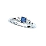3 Diamond Princess Cut Anniversary Band 1/2 ct. in 14K White Gold with Blue Center Diamond 31SfVwRzwxL. SL160 3 Diamond Princess Cut Anniversary Band 1/2 ct. in 14K White Gold with Blue Center Diamond