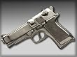 Silver Star "Chrome Gun" Chrome Metal Belt Buckle