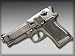 Silver Star "Chrome Gun" Chrome Metal Belt Buckle