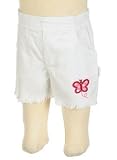 Bebini Fringe Shorts with Butterfly Embroidery