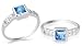 Princess Cut London Blue Topaz Ring Sterling Silver Size 8