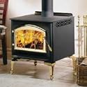 Napoleon Small Painted Black EPA Approved Woodburning Stove with Cast Iron Door and Legs - 1100PL/11