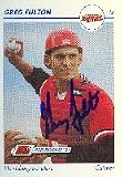 Greg Fulton, Harrisburg Senators - Expos Affiliate, 1991 Line Drive Pre-Rookie Autographed Card