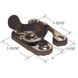 C.R. LAURENCE F2568 CRL Antique Brass 1" Window Sash Lock