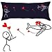BoldLoft "No Matter the Miles" Body Pillowcase (Dark Blue)-Romantic Valentine's Day Gifts for Couples,Cute Valentine's Day Gifts for Him or Her,Valentines Day Gift Ideas