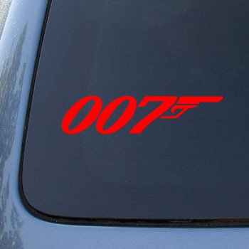 007 - JAMES BOND - Vinyl Car Decal Sticker #1763 | Vinyl Color: Red