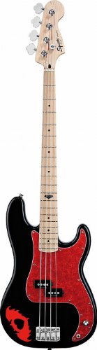 Squier by Fender Pete Wentz Precision Bass, Maple Fretboard with Gear Guardian Extended Warranty - Black