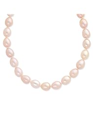 14k Yellow Gold 16in 8-8.5mm Pink Potato Freshwater Cultured Pearl Necklace