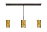 Besa Lighting 3QV-4404HN-BR 3 Light Stilo Halogen Bar Island