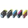 5 Pack Canon BCI-3e/BCI3/BCI-6 (BCI3e/BCI6) Compatible Inkjet/Ink Cartridges Combo (Two: BCI-3eBK, One: BCI-3eC/BCI-6C, BCI-3eM/BCI-6M, BCI-3eY/BCI-6Y)