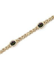 14K Yellow Gold Oval Mystic Topaz Bracelet