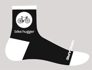 Buy Bike Hugger Socks High Cut, B W