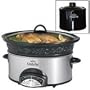 Rival SCVPE503 5-quart Programmable Embossed Crock-pot with Little Dipper