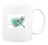 Mug with insect, demoiselle, dragonfly, banded