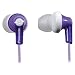 Panasonic RP-HJE120-V In-Ear Earbud Ergo-Fit Headphone (Violet)