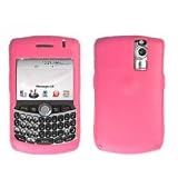 Fits BlackBerry Curve 8300 8310 8320 8330 Cell Phone Snap on Protector Faceplate Cover Housing Case - Executive Hot Pink(Feels Like Leather)