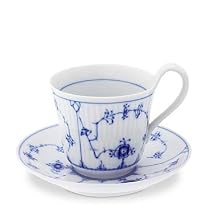 Williams-Sonoma Home Royal Copenhagen Blue Fluted Plain Cup & Saucer