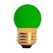 Bulbrite 702407 - 7.5S11G - Green 7.5 Watt S11 Light Bulb, 130 Volt Long Life, Medium Base