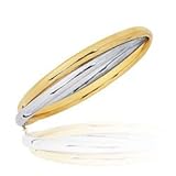 IMAGE OF Intertwined Bangle in 14K Two Tone Gold