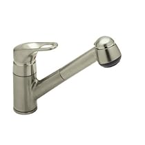 Hot Sale Rohl R3810USTN De Lux Single Lever Kitchen Faucet with Double Check Valve Pullout Hose and Loop Handle, Satin Nickel