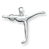 Sterling Silver GymnaSt Pendant with 20 inch Sterling Silver Chain