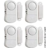 Mini Door & Window Contact Alarm & Chime Set of 4