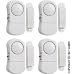 Mini Door & Window Contact Alarm & Chime Set of 4