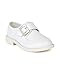 Boys Leatherette Velcro Buckle Strap Dress School Shoe BC66 - White