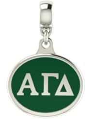 Alpha Gamma Delta Sorority Drop Charm Fits Most European Style Bracelets Including Chamilia, Zable, Troll and More. High Quality Bead in Stock for Fast Shipping.