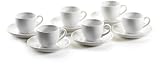 Domestic Professional 924226 6 Espressotassen 8 cl mit Untere 12 cm Colombia
