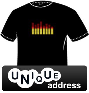 T-Qualizer CLASSIC ( Equalizer LED Leucht T-Shirt ), Größe:XL