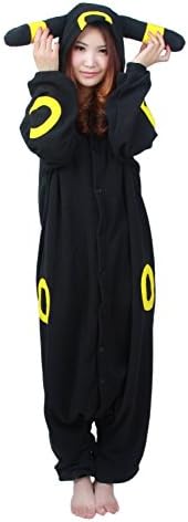 Lynne Carlos Black Pokemon Pikachu Umbreon Kigurumi Halloween Pajamas (XL)