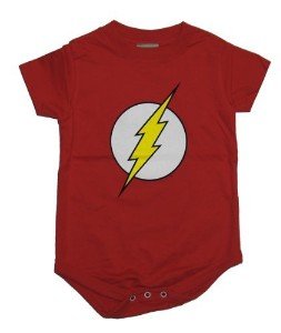 DC Comics The Flash Logo Creeper Romper Onesie Size: 0-6 Months
